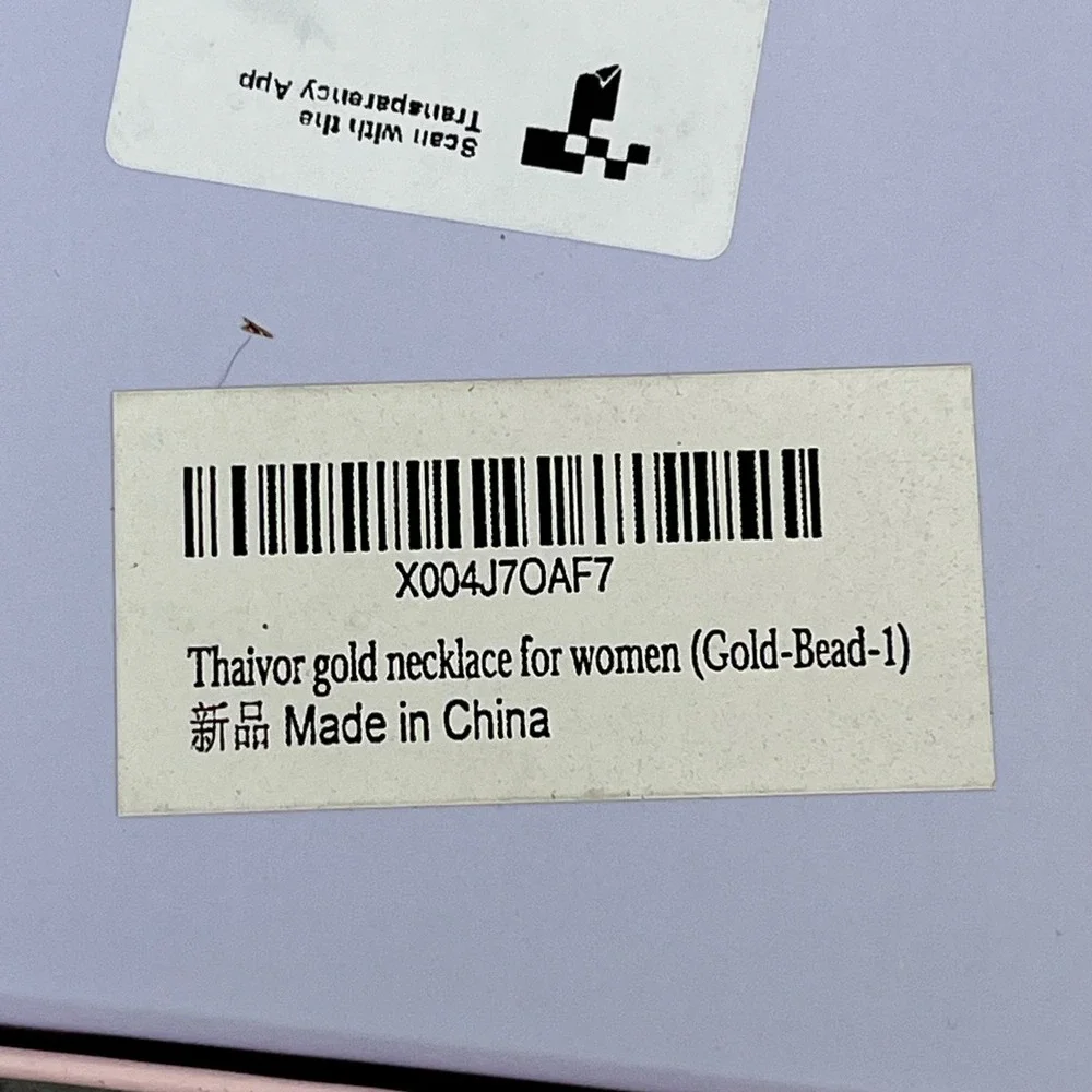 Thaivor Gold Tone Bow Necklace Women‎ Jewelry Gift Boxed